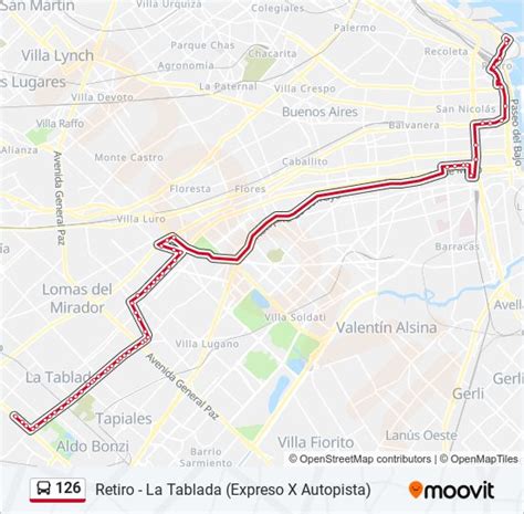 Ruta Horarios Paradas Y Mapas Retiro Por Autopista Actualizado Hot