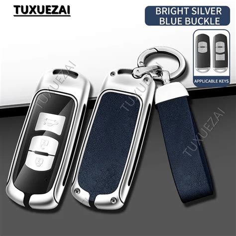 Zinc Alloy Leather Car Key Case For Mazda A 2 3 Buttons Key Case 3 2 6