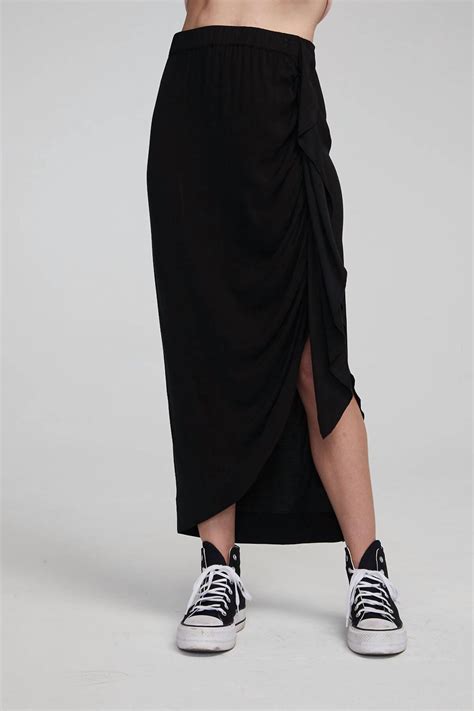 Buy Chaser Lindsay Midi Skirt In Shadow Black At Off Editorialist