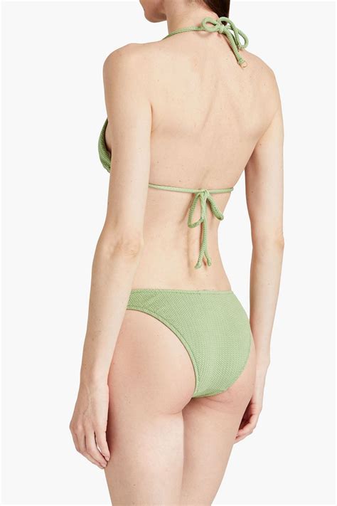 Seafolly Sea Dive Stretch Seersucker Low Rise Bikini Briefs The Outnet