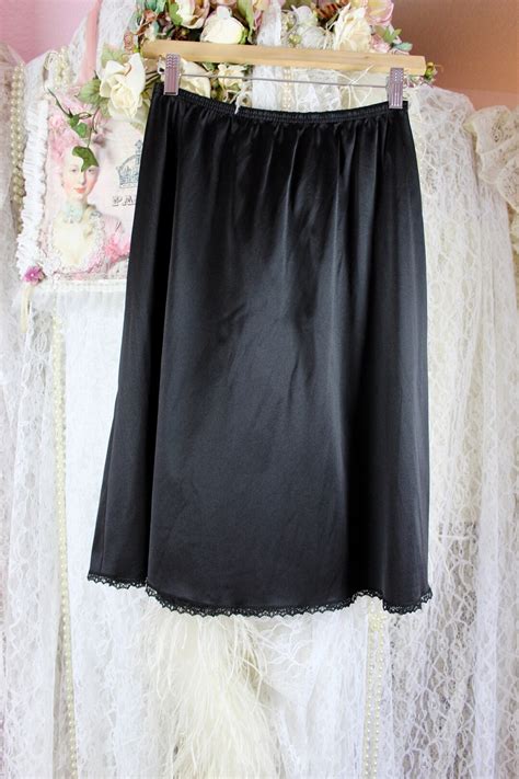 Vintage S Vanity Fair Black Half Slip Lingerie Half Slips Lovely Slips Nylon Made In The