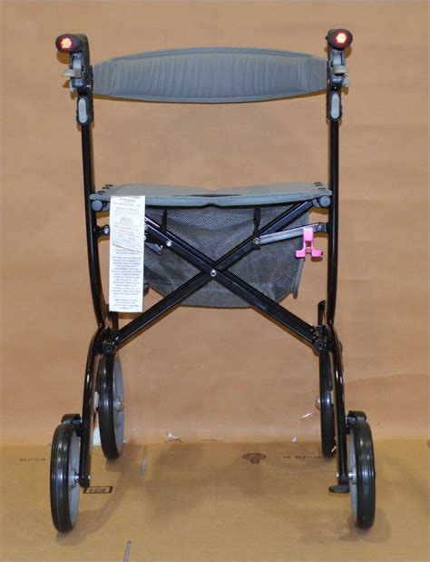 Drive Medical Nitro Foldable Rollator Walker W Seat Tall Black