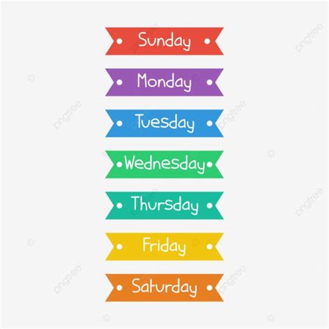 Week Vector Hd Images, Days Of The Week, Days Of The Week Png, Weekly ...