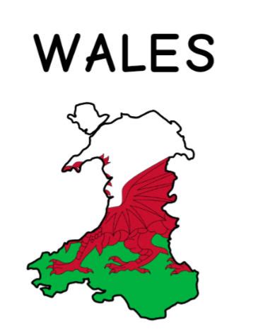 Flag map of Wales by CountryballCV on DeviantArt