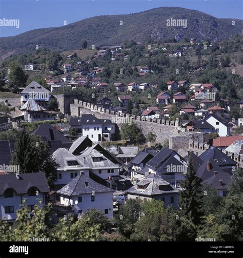 Bosnia-Herzegovina, Jajce, town, from above Stock Photo - Alamy