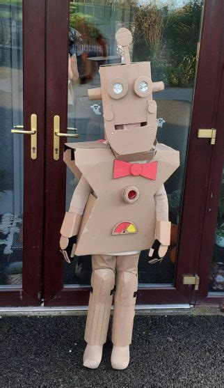 Coolest Homemade Cardboard Robot Costume For My Son