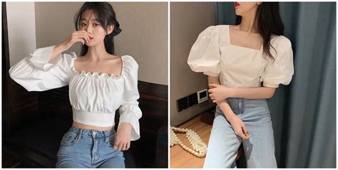 mẫu áo croptop kiểu Hàn Quốc hot trend