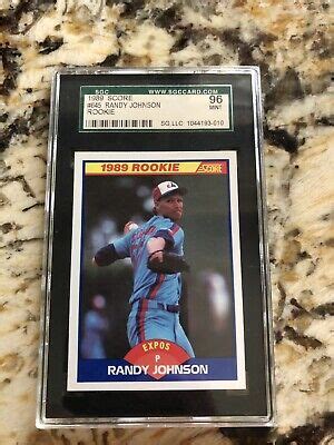 Score Randy Johnson Expos Rc Rookie Card Scg Graded Mint