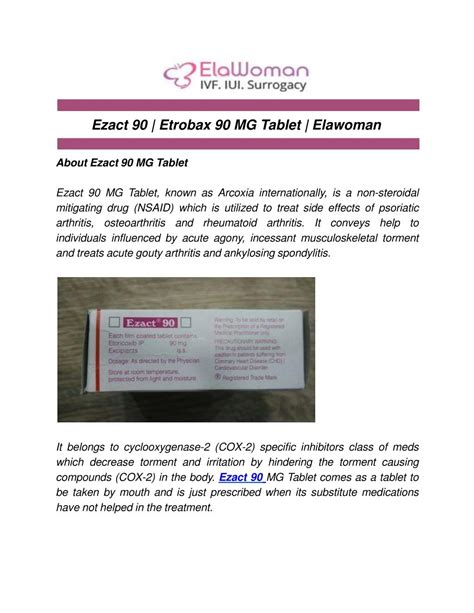 Ppt Ezact 90 Etrobax 90 Mg Tablet Elawoman Powerpoint