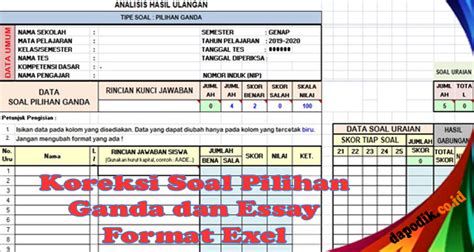 Cara Menghitung Nilai Uas Pilihan Ganda Dan Essay Ilustrasi