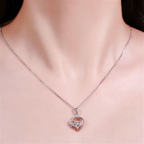 Jeulia Doble Corazón Collar De Plata Esterlina Jeulia mx