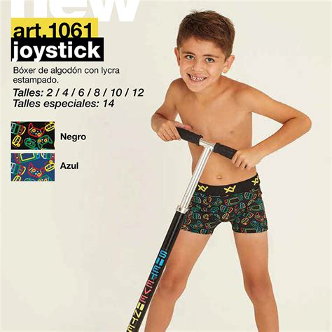 XY ART XY1061 Bóxer niño algodón lycra estampadõ JOYSTICK