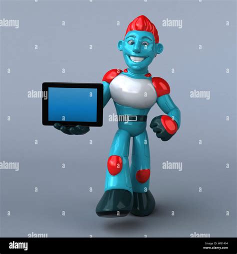 Red Robot 3d Illustration Stock Photo Alamy