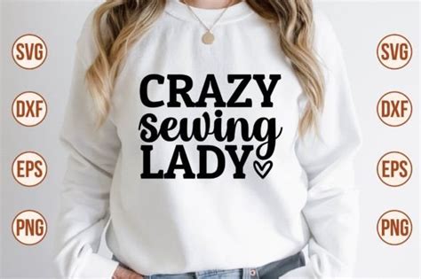 Crazy Sewing Lady Svg Graphic By Nazrulislam Creative Fabrica