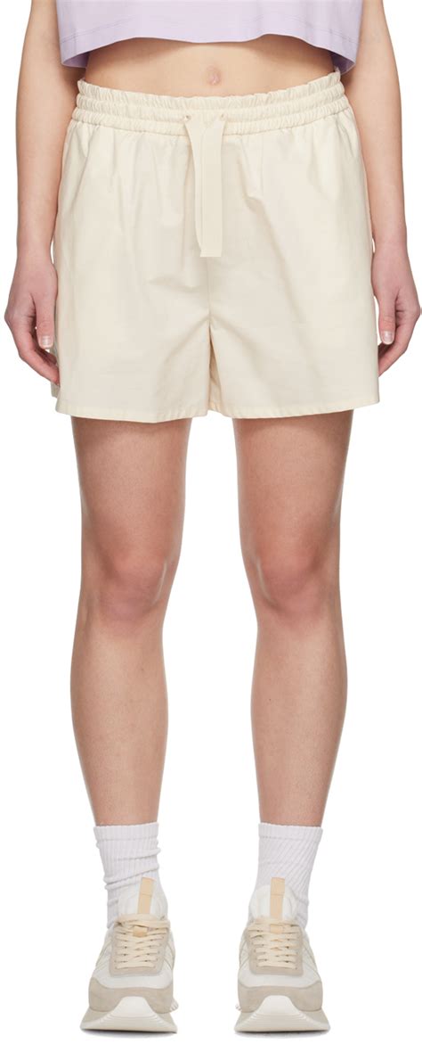 Moncler Short blanc cassé à cordon coulissant SSENSE France