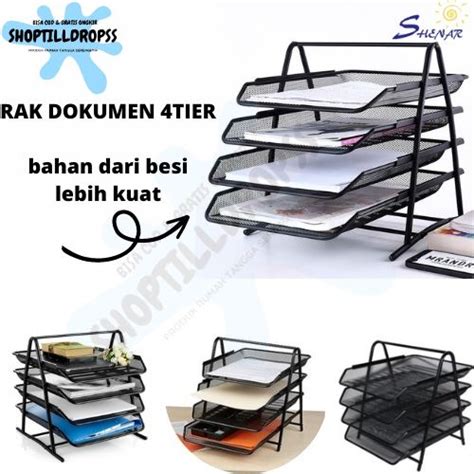 Jual TERCEPAT TERMURAH RAK KERTAS DOKUMEN SURAT 4 SUSUN BAHAN BESI