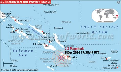 Earthquakes In Solomon Islands Areas Affected By Earthquakes In