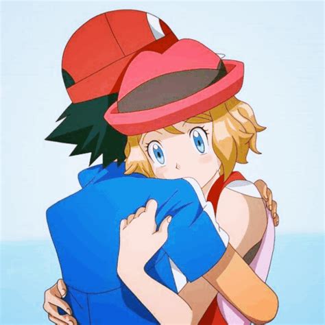 Pokemon Ash And Serena Hug