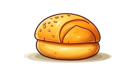 Premium Photo | Bun bread cartoon loaf food bakery baget pastry grain ...