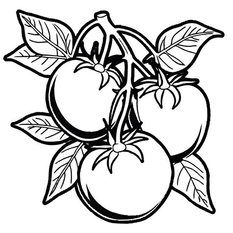 Tomato Plant Coloring Page Lulu Pages