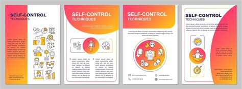 Self control techniques brochure template 2580821 Vector Art at Vecteezy