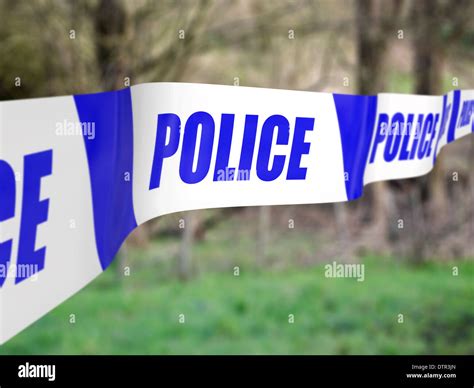 Police Tape Used To Cordon Off An Incident Stock Photo Alamy