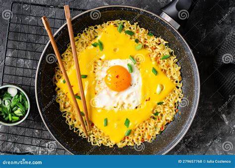 Kujirai Ramen Shin Ramyeon Or Ramyun With Egg Melted Cheese And