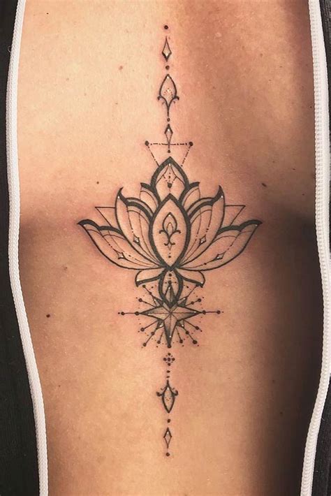 Lotus Flower Chest Tattoo