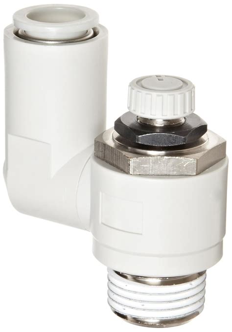 Smc As F S Air Flow Control Valve With Push To Connect Fitting