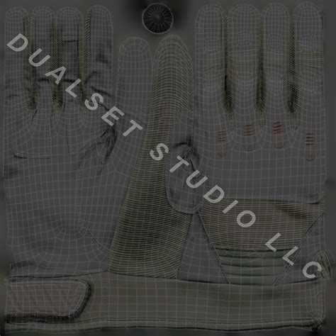 Artstation Tactical Gloves 040 Game Assets