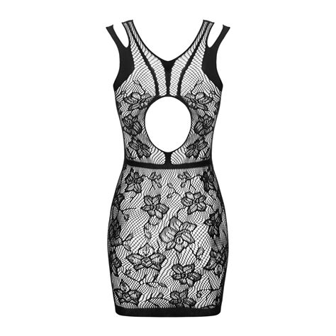 Netz Spitzen Kleid Schwarz Babydolls Club Hot Fashion Odretto Highheels