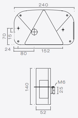 Asp Ck Multipoint R Ckleuchte Polig Links