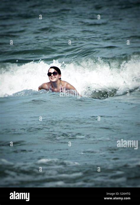 Surfing at Cocoa Beach in Florida Orlando Stock Photo - Alamy