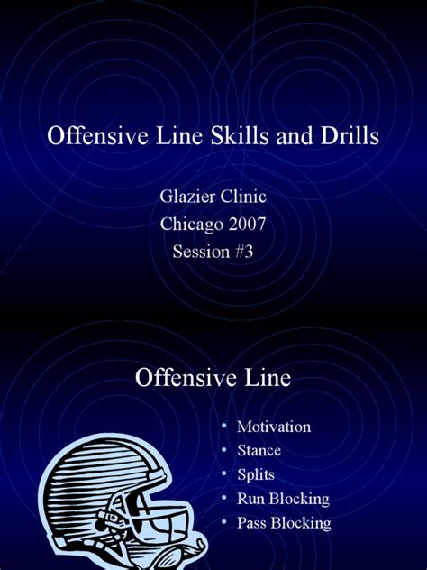 Offensive Line Skills Drills | PDF | Sports Rules And Regulations | Teams