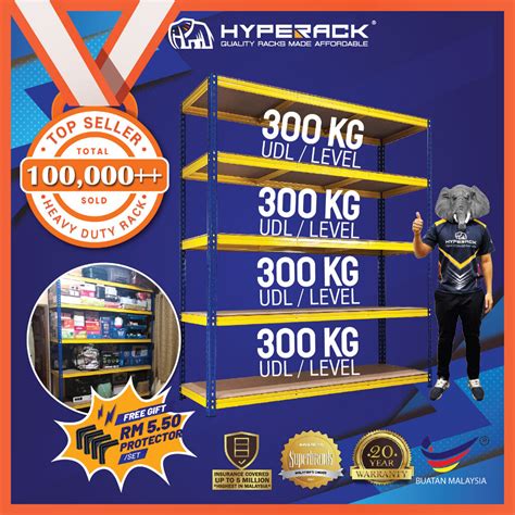 HYPERACK Adjustable 5 Tier Metal Boltless Rack Rak Dapur Rack Shelf