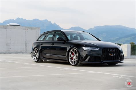 Black Audi S6 on Contrasting Custom Wheels | Audi rs6, Black audi, Audi sports car