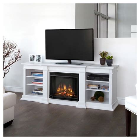 Real Flame Fresno TV/media Stand Fireplace White