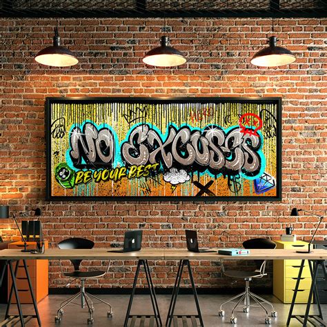 No Excuses: Be your best - inspirational canvas art – Inktuitive