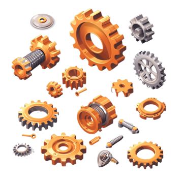 Isometric Mechanic Gears Gear Icons Cog PNG Transparent Image And