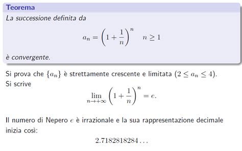 Successioni Alcuni Limiti Notevoli Matematica Oltre