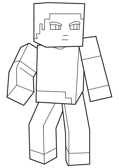 Diamond Armor Minecraft Steve Coloring Pages Amanda Gregory S