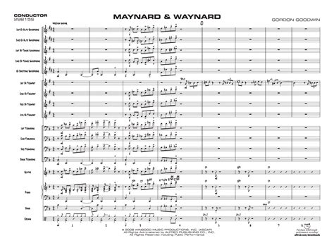 Maynard And Waynard By Gordon Goodwin J W Pepper Sheet Music