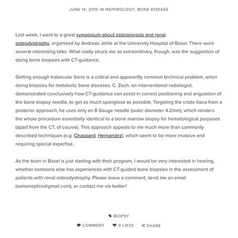 CT-guidance for bone biopsies in renal osteodystrophy? — @swissnephro