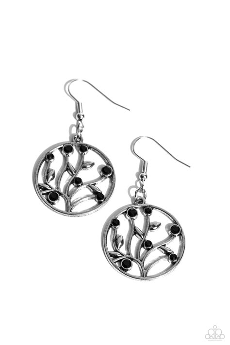 Bedazzlingly Branching Black Paparazzi Earrings Jewelryblingthing