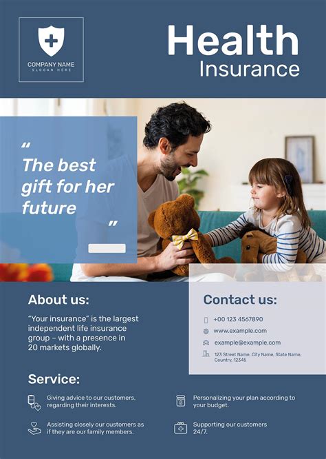 Health Insurance Poster Template Vector Free Vector Template Rawpixel