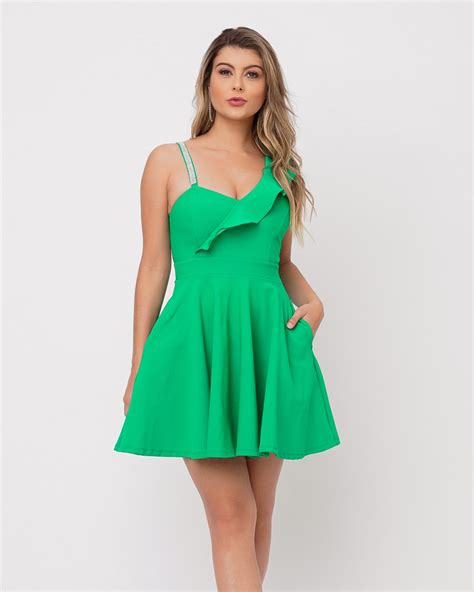 Misses Long Dress With Open Slit In The Back Lima Green 18658023 Miss