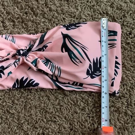 Twilight Gypsy Collective Swim Last Onepink Palm Leaf Bandeau Knot Bikini Nwt Poshmark