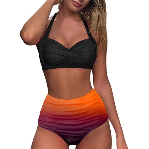 Szxzygs Bikinis For Teen Girls Women High Waisted Bikini Sexy Push Up