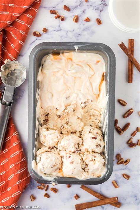 Caramel Pecan Praline Ice Cream recipe - No Churn Recipe