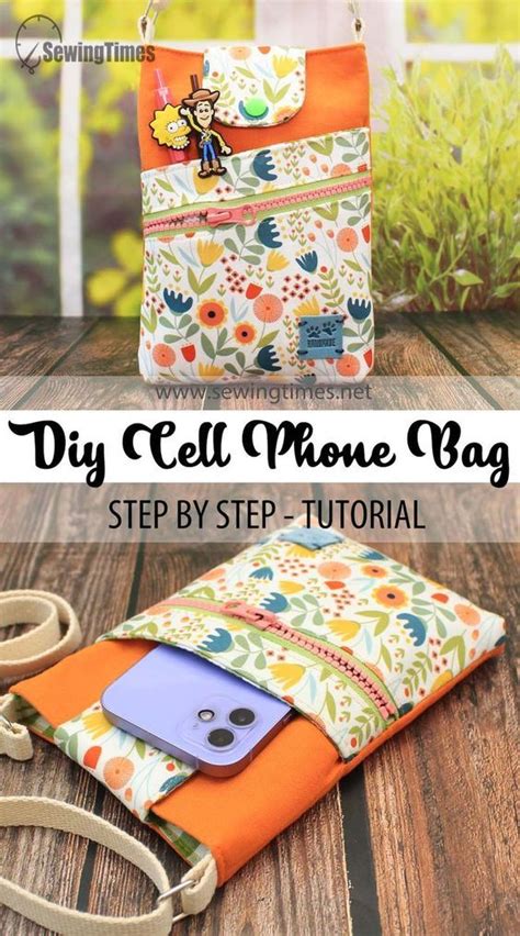 DIY Cell Phone Bag How To Make A Mobile Pouch Tutorial Sewingtimes